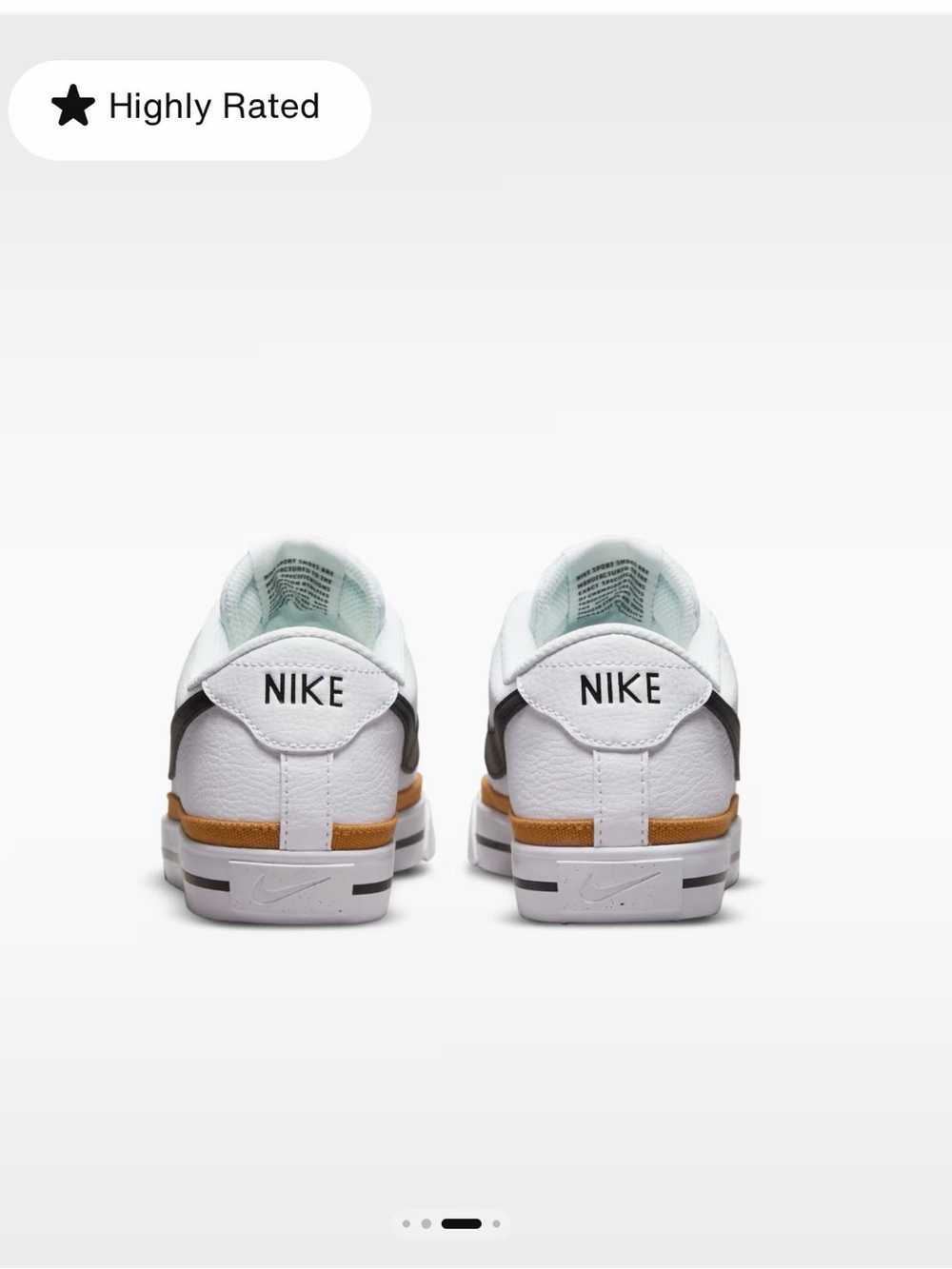 Nike Court White Low-Top Sneakers - Picture 2 of 11